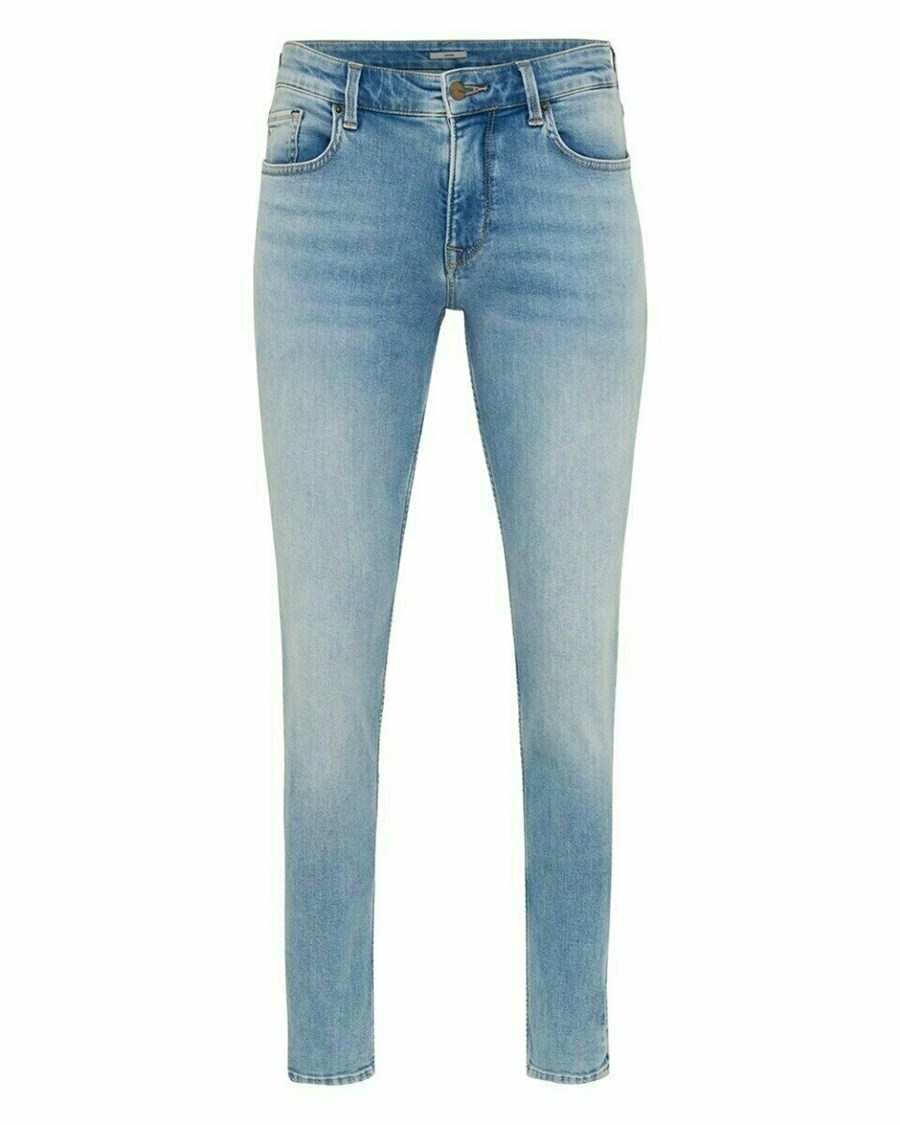 Mexx LOGAN Mid waist/ Slim leg jeans Vintage Used Niebieskie | OVWGY5126