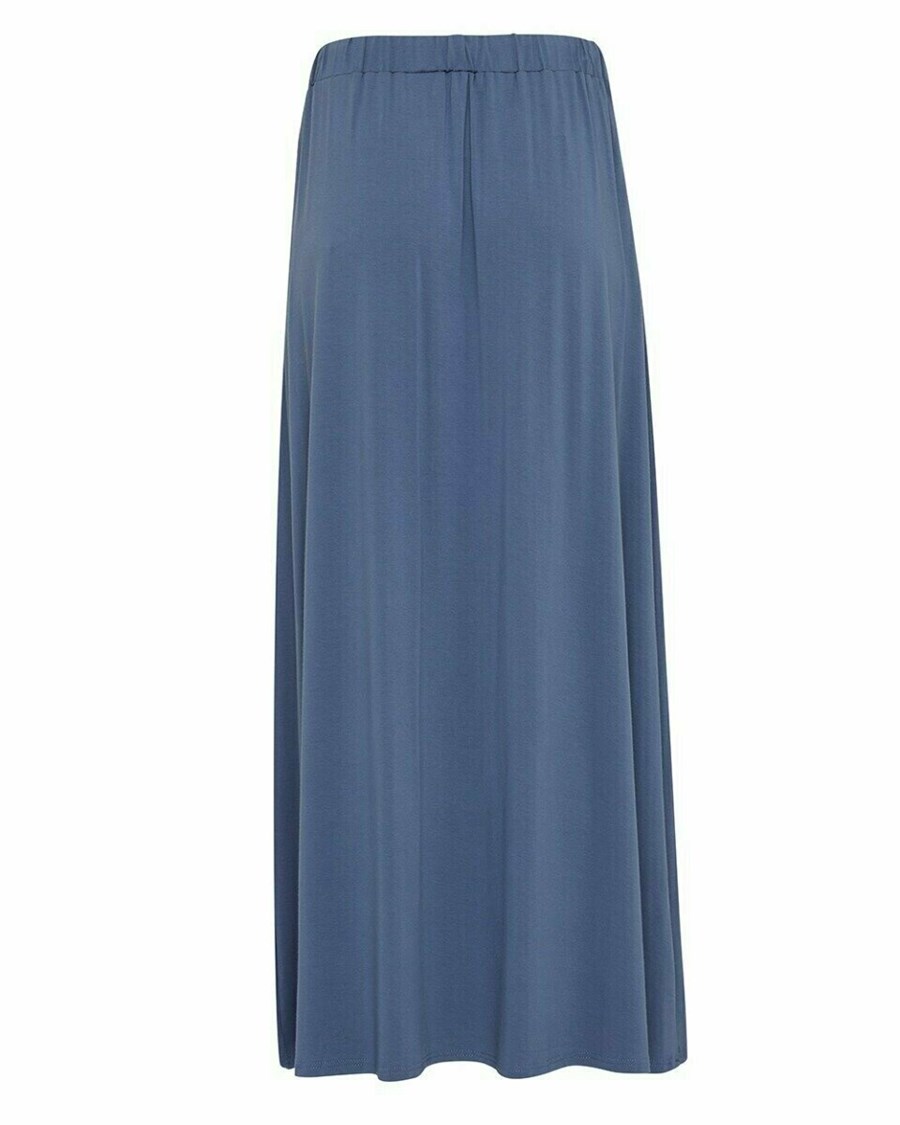 Mexx Long jersey skirt Mid Blue Niebieskie | LXHFZ3679