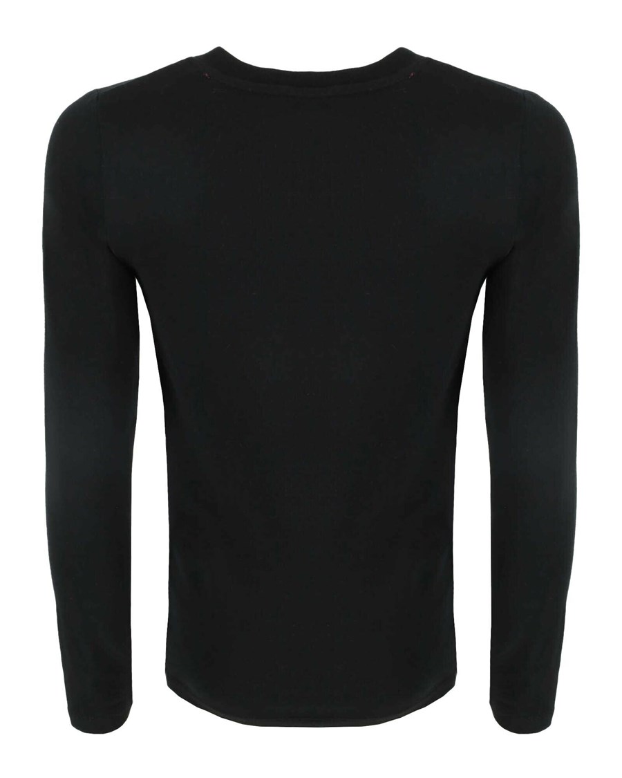 Mexx Long sleeve artwork t-shirt Black Czarne | EZRJO2140