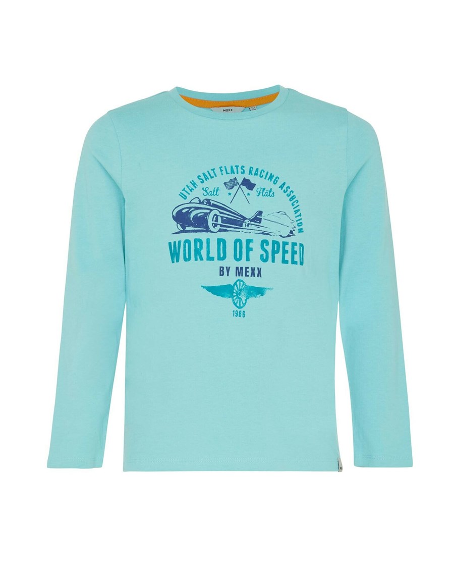 Mexx Long sleeve artwork t-shirt Ocean Blue Niebieskie | DQIGK3162