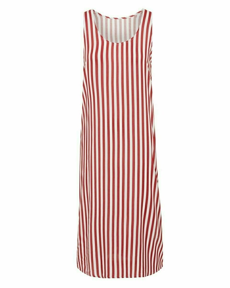 Mexx Long sleeveless dress Red Czerwone | VCPIU5279