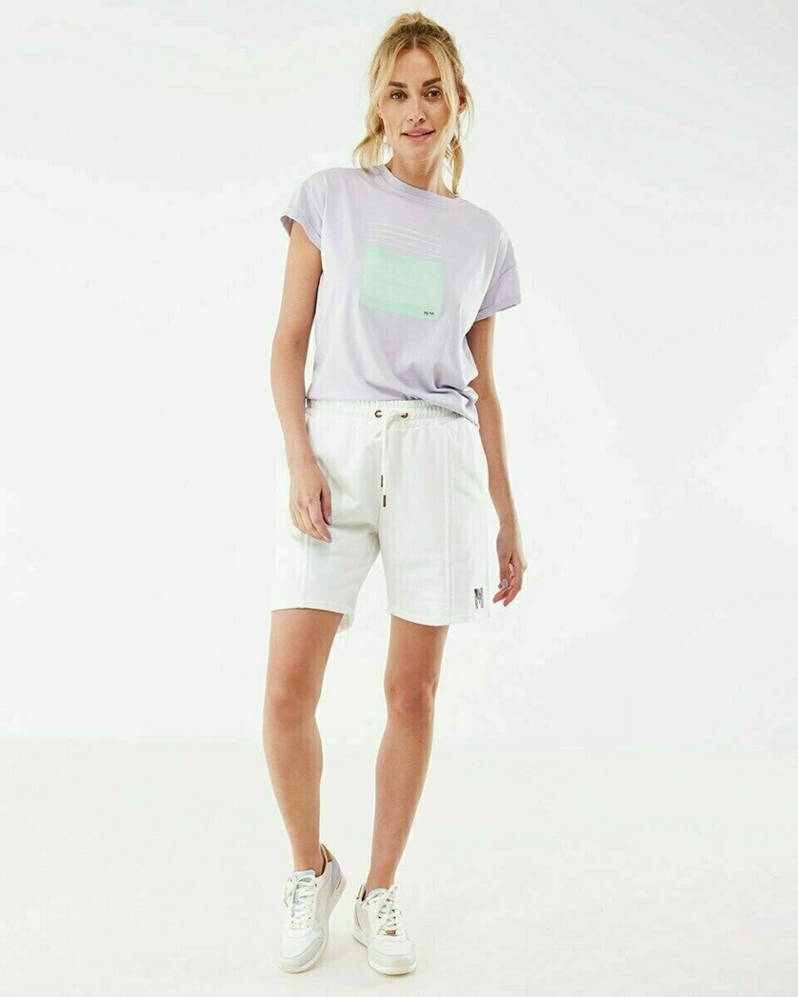 Mexx Loose fit printed t-shirt Lilac Fioletowe | GIWZP8615