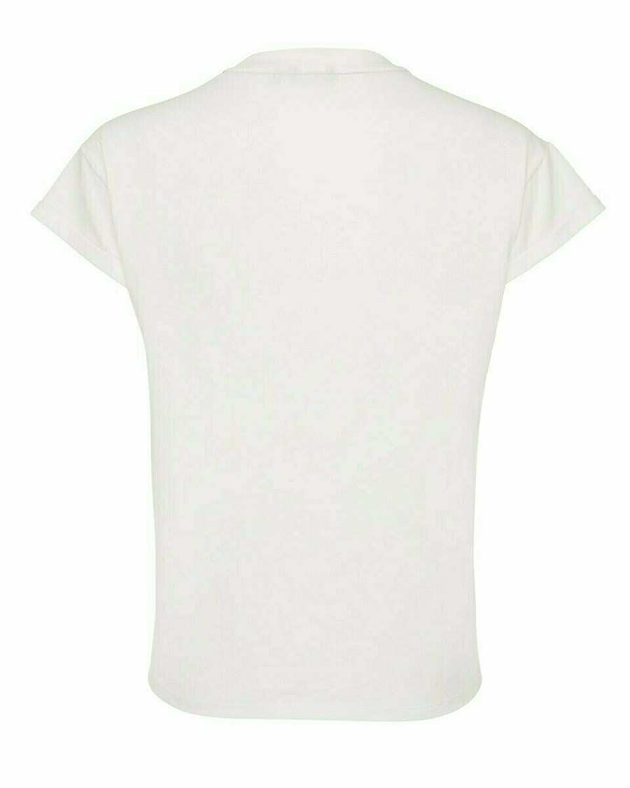 Mexx Loose fit printed t-shirt Off white Białe | UYAVR7341