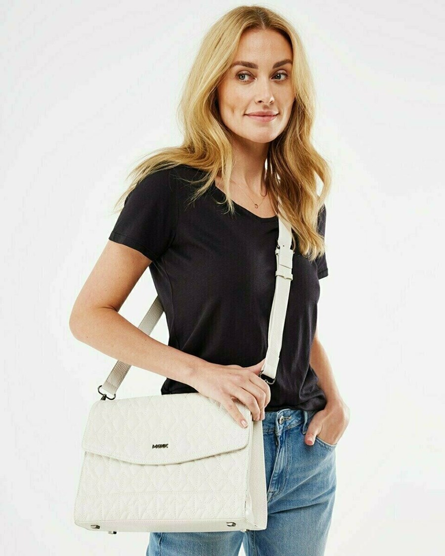 Mexx Medium crossbody bag Off White Białe | AGYNB9143