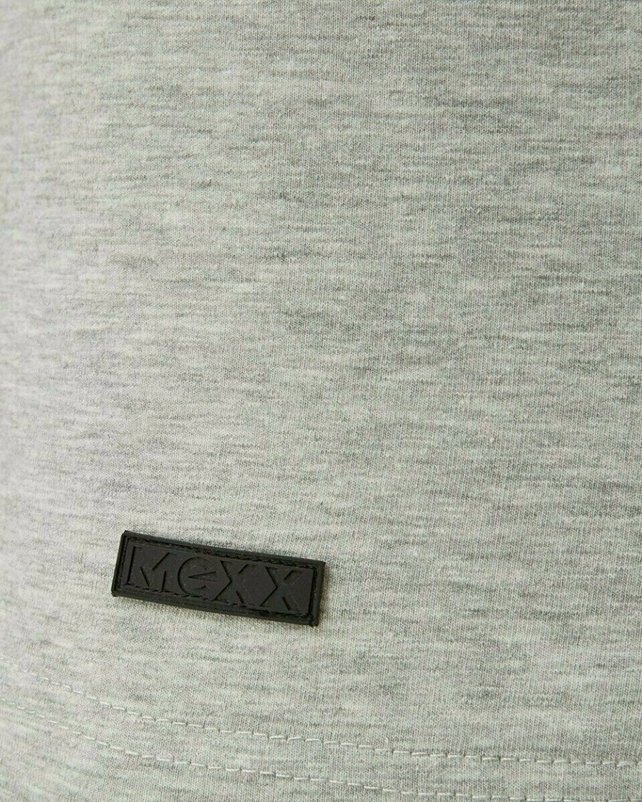 Mexx Men T-Shirt Round-Neck Grey Melange Szare | WXZHB9745