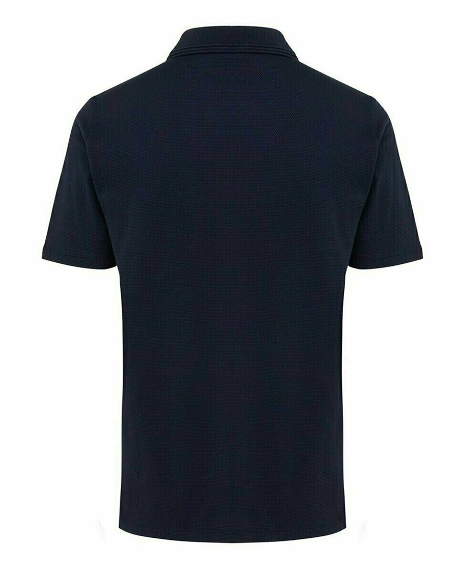 Mexx Mercerized popcorn polo Navy Niebieskie | FXGZB2597