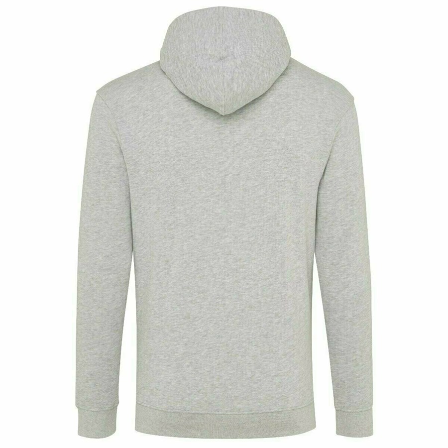 Mexx Mexx Men Hoody with Sherpa embroidery Grey Melange Szare | BAJNG3089