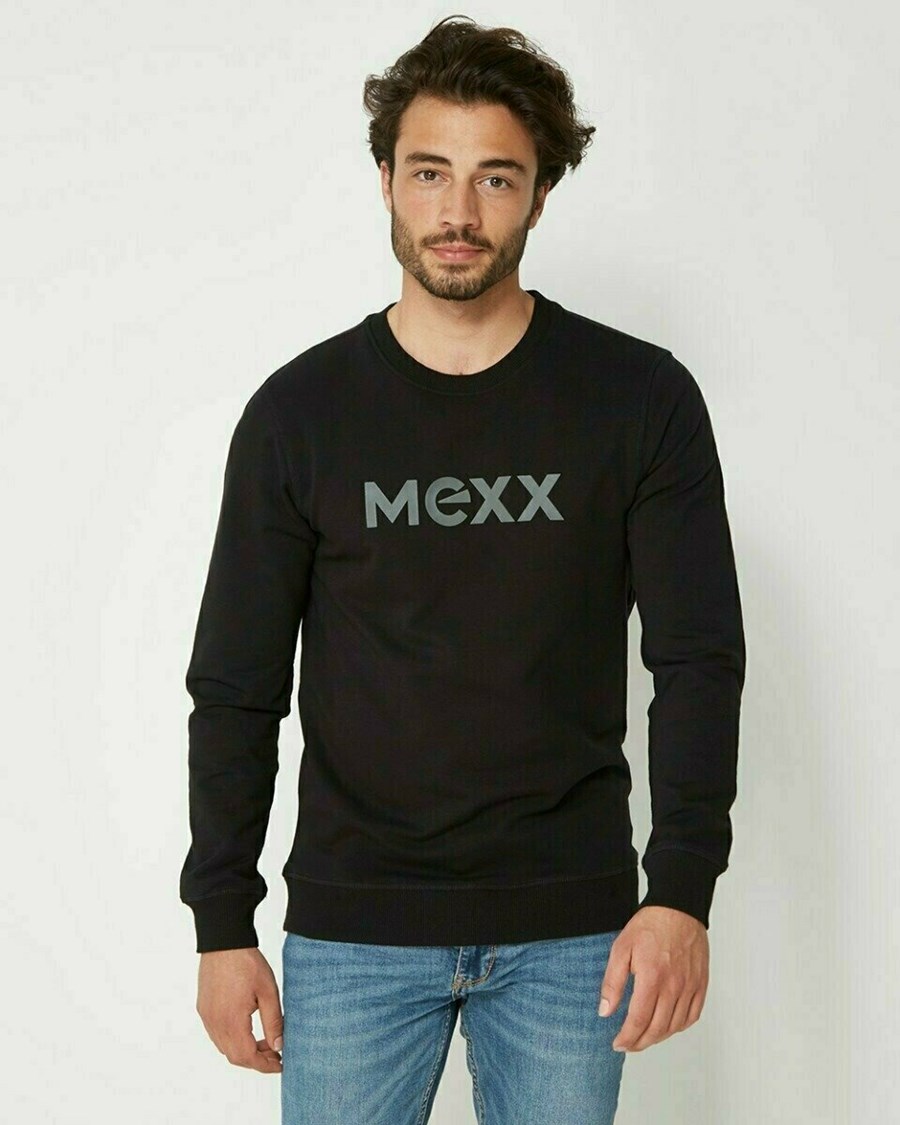 Mexx Mexx Men Swetry with HD print Black Czarne | AXOTD3291