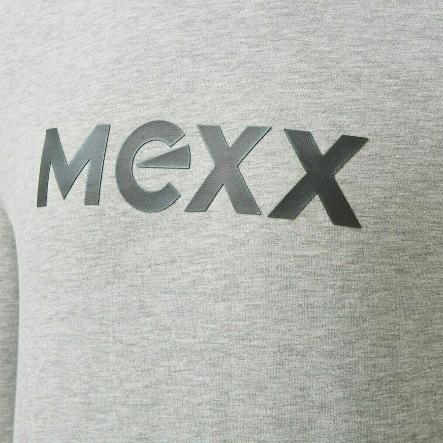 Mexx Mexx Men Swetry with HD print Grey Melange Szare | ZYHTN9816