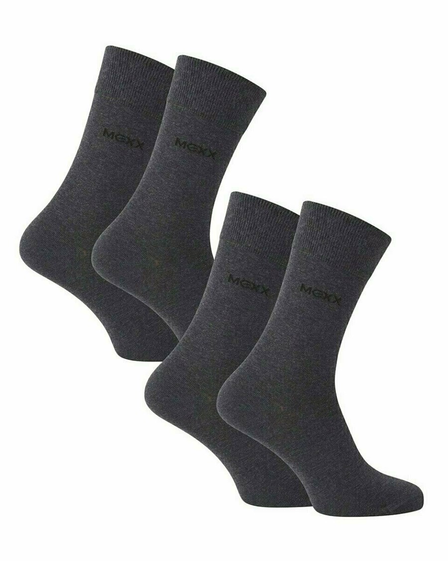 Mexx Mexx Mens Business socks (2-pack) Anthracite Szare | UIRTM2690