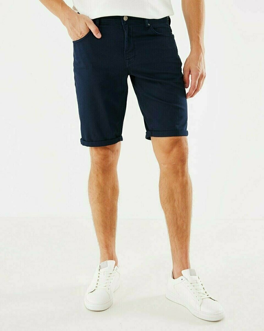 Mexx Mid waist/ Regular fit short Navy Niebieskie | XYRHV4817