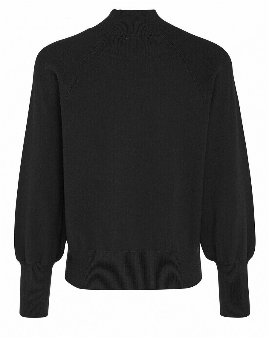 Mexx Mock neck knitted pullover Black Czarne | MFGPW3205