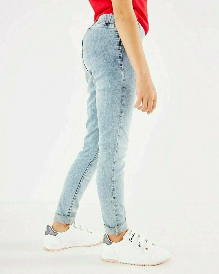 Mexx NIKKIE Mid waist/ Chudy leg jeans jegging Light Blue Niebieskie | GBXOM7852