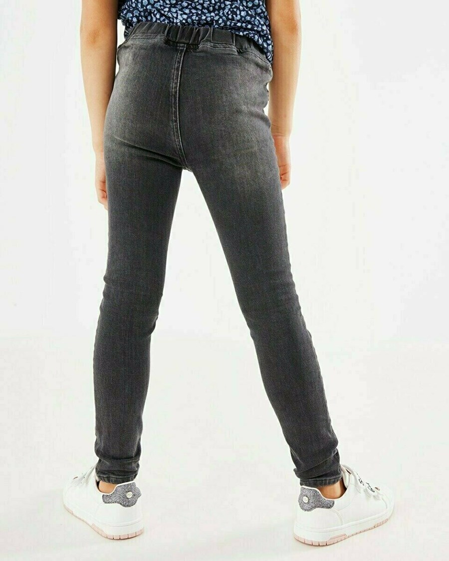 Mexx NIKKIE Mid waist/ Chudy leg jeans jegging Smoke Czarne | UNXIR8523