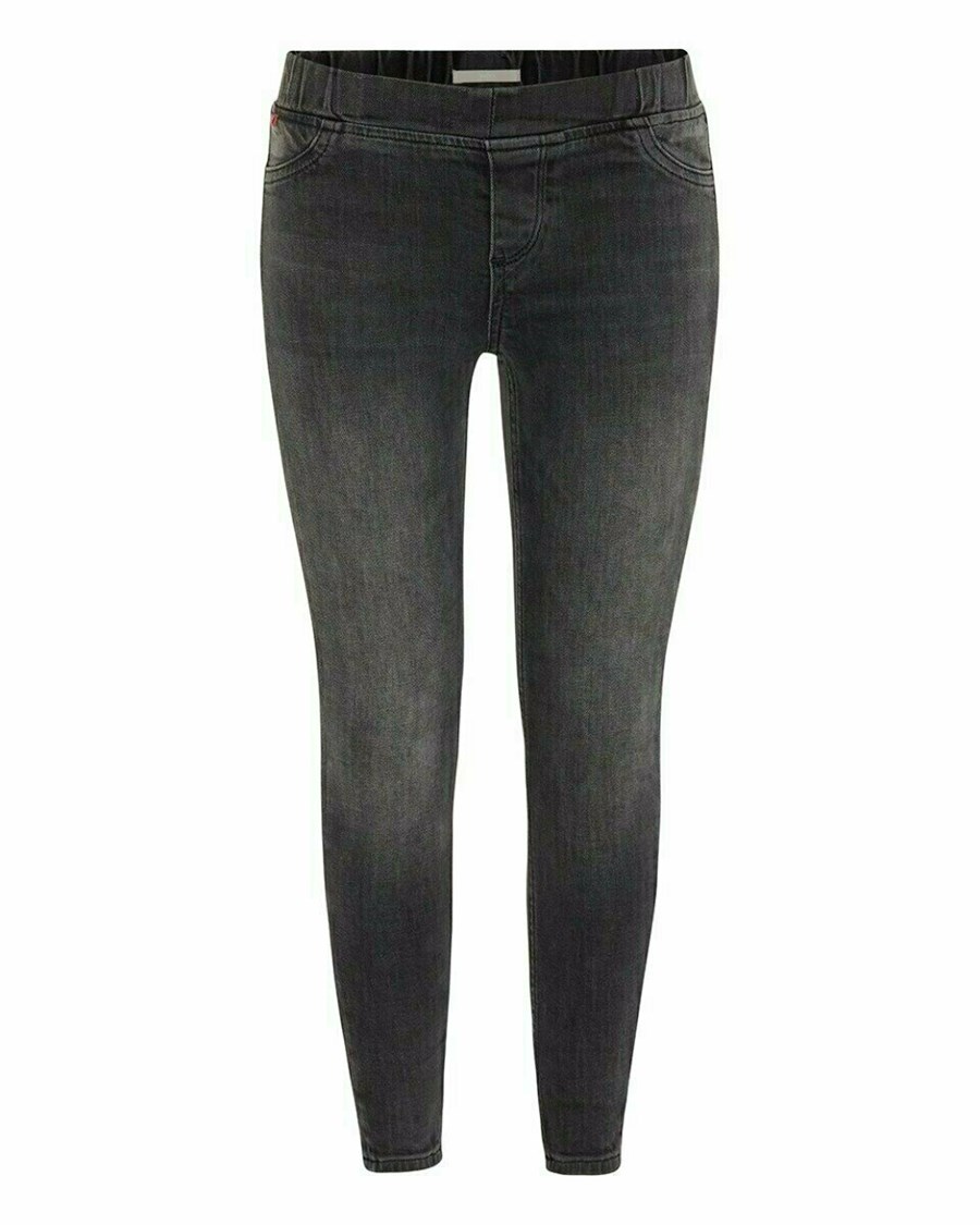 Mexx NIKKIE Mid waist/ Chudy leg jeans jegging Smoke Czarne | UNXIR8523