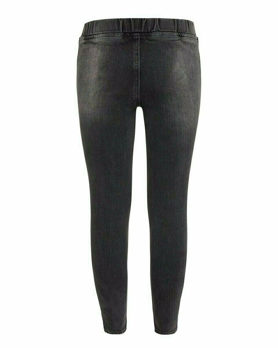 Mexx NIKKIE Mid waist/ Chudy leg jeans jegging Smoke Czarne | UNXIR8523