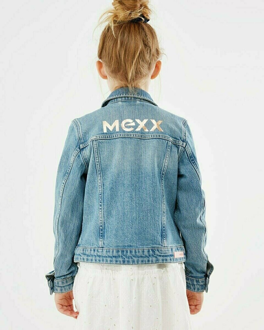 Mexx NINA Slim fit denim jacket Light Vintage Niebieskie | BVFCL3621