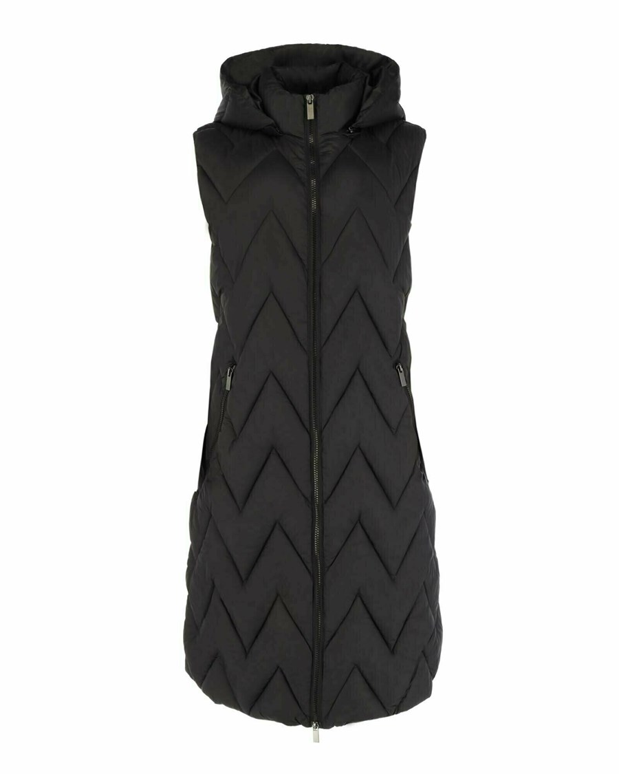 Mexx Nylon hooded bodywarmer Black Czarne | WDOAS1425