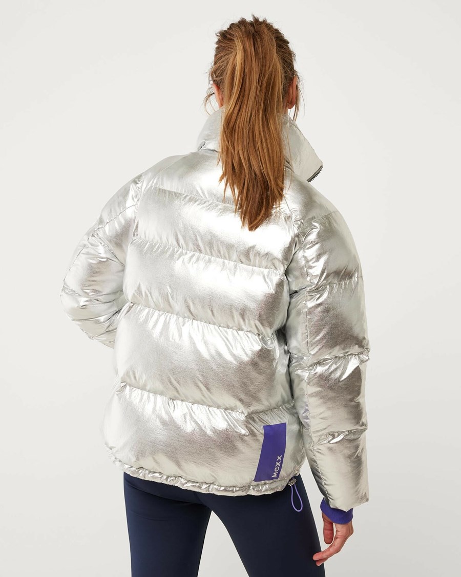 Mexx Nylon padded jacket Silver Srebrne | DBRLM2430