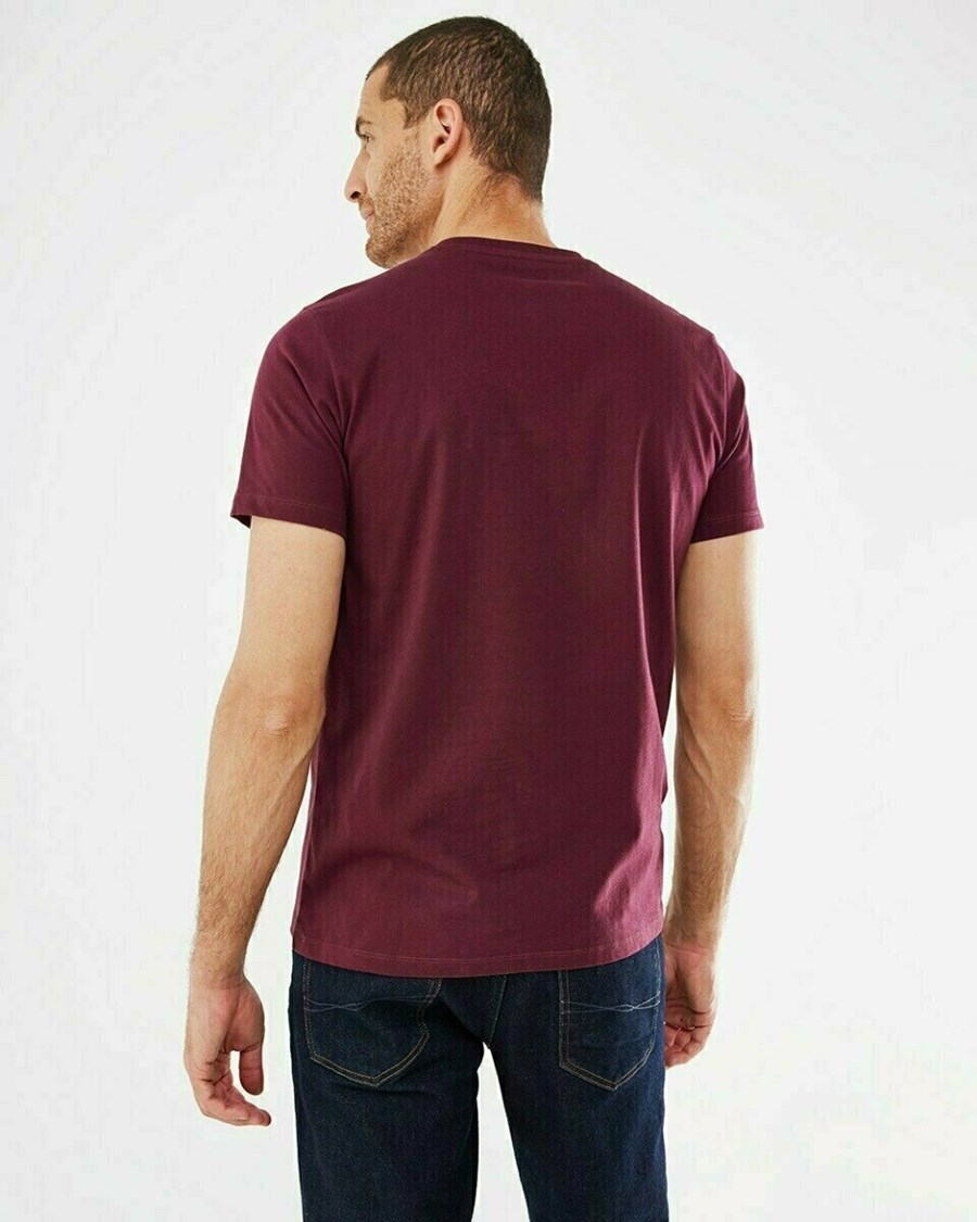 Mexx OLIVER T-Shirt SS Bordeaux Red Czerwone | KCZQT3792