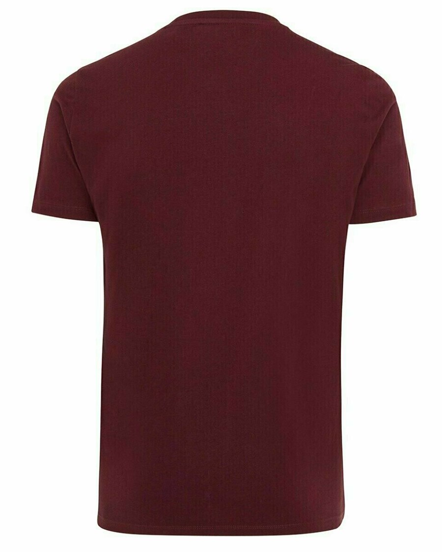 Mexx OLIVER T-Shirt SS Bordeaux Red Czerwone | KCZQT3792