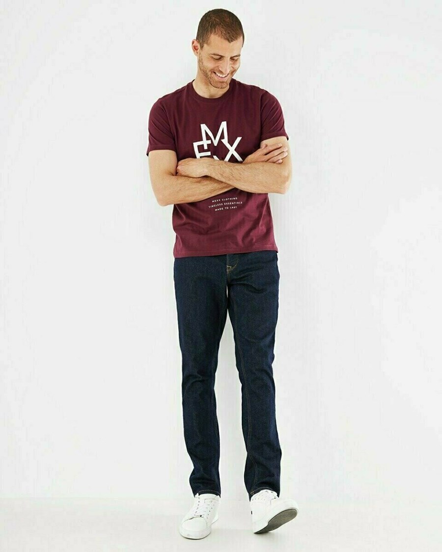 Mexx OLIVER T-Shirt SS Bordeaux Red Czerwone | KCZQT3792