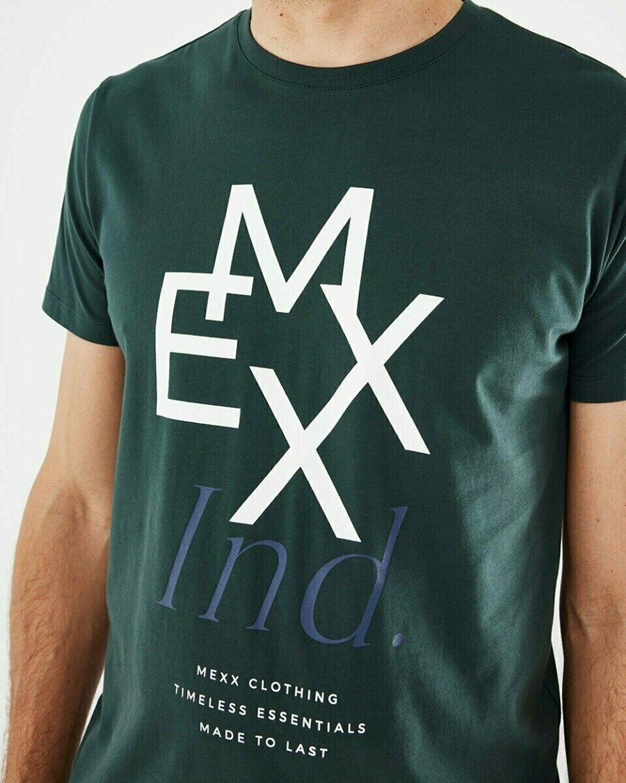 Mexx OLIVER T-Shirt SS Dark Green Zielone | XLGNO7836