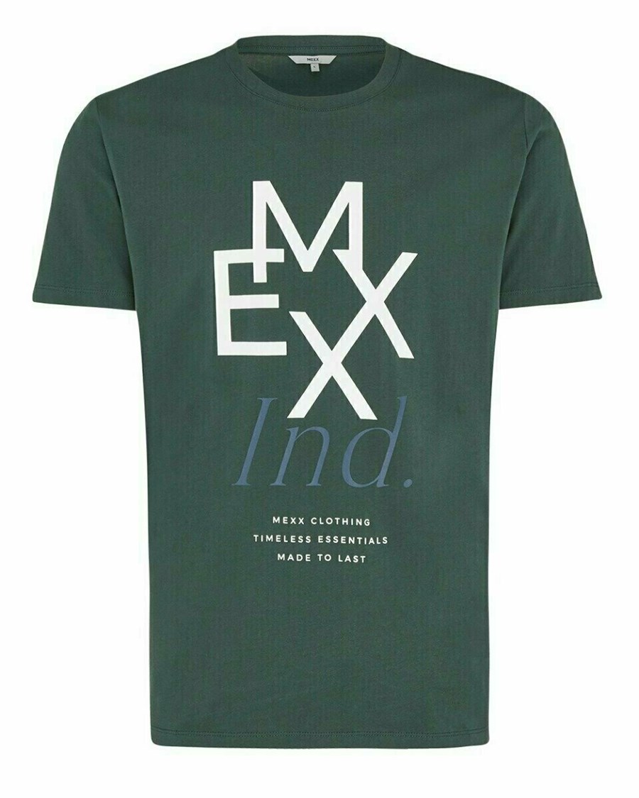 Mexx OLIVER T-Shirt SS Dark Green Zielone | XLGNO7836