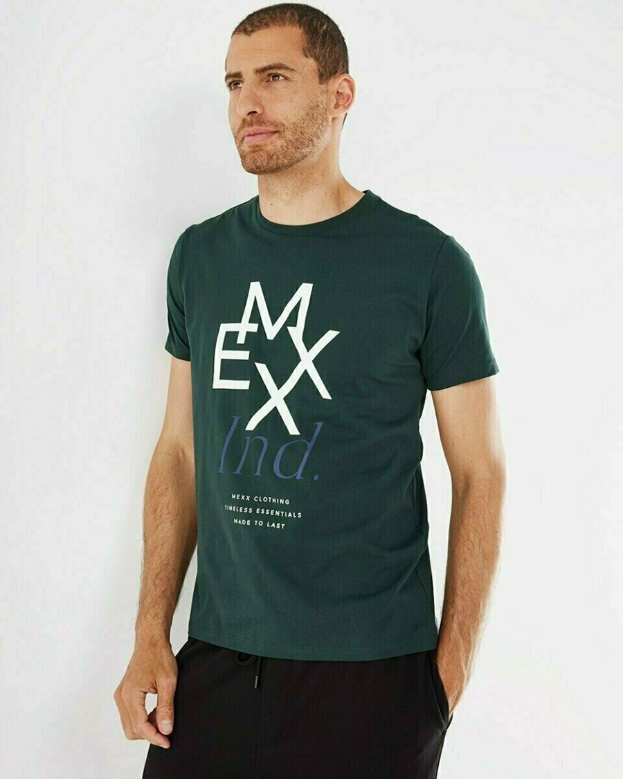 Mexx OLIVER T-Shirt SS Dark Green Zielone | XLGNO7836