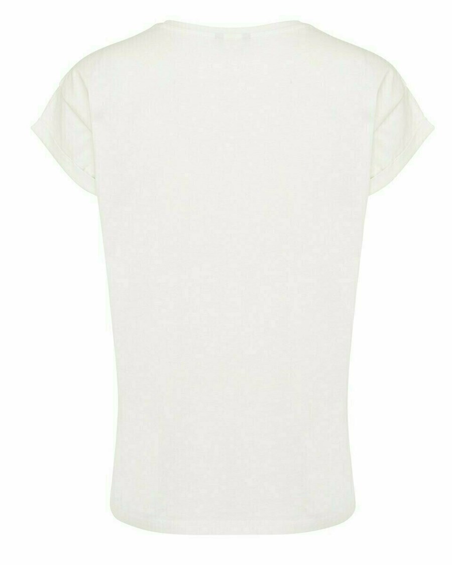 Mexx Oversized Krótkie Sleeve tee Off white Białe | FLODH7831