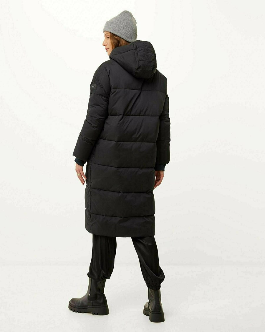 Mexx Oversized hooded padded jacket Black Czarne | FLSEI8051