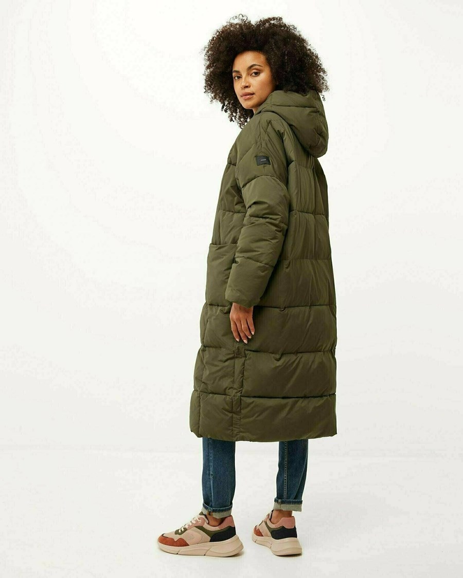 Mexx Oversized hooded padded jacket Olive Oliwkowe | HANKI3629