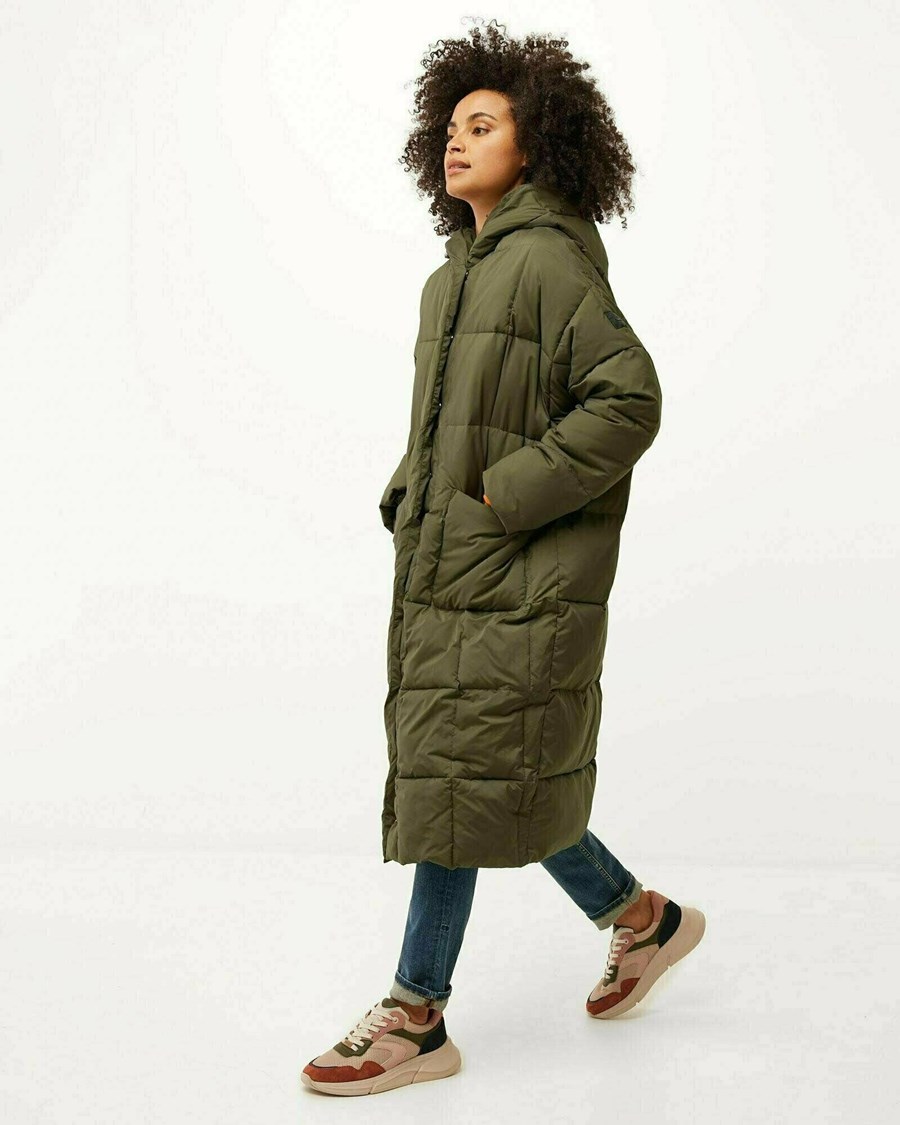 Mexx Oversized hooded padded jacket Olive Oliwkowe | HANKI3629