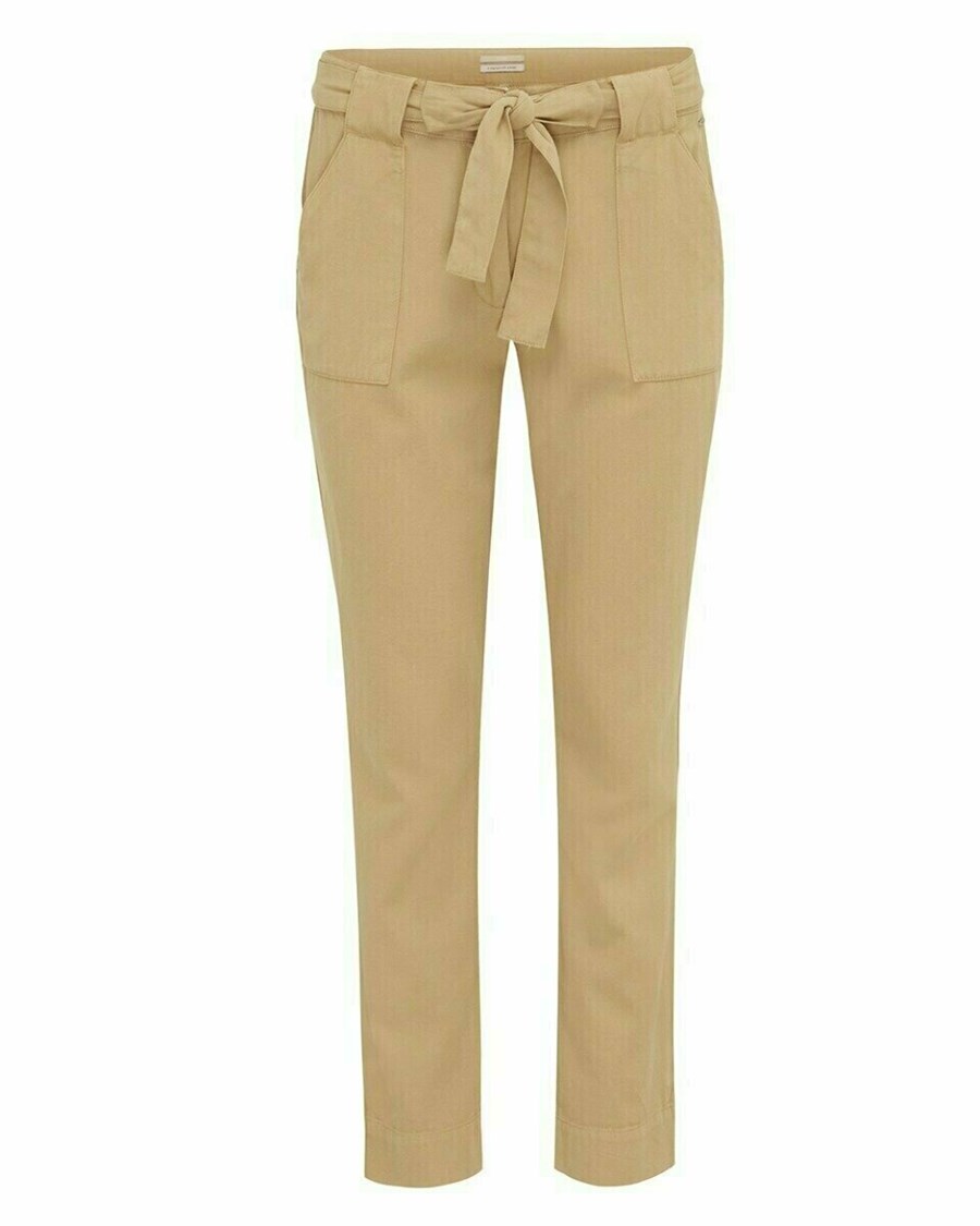 Mexx Pants with tie Dark Sand Złote | UWYND7895