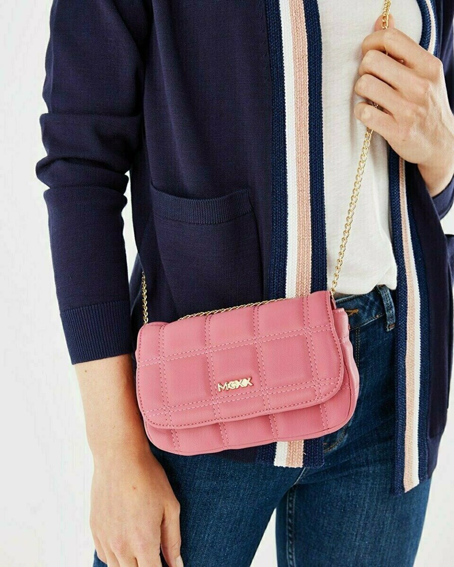 Mexx Pikowana crossbody bag Pink Różowe | UFMWD0246