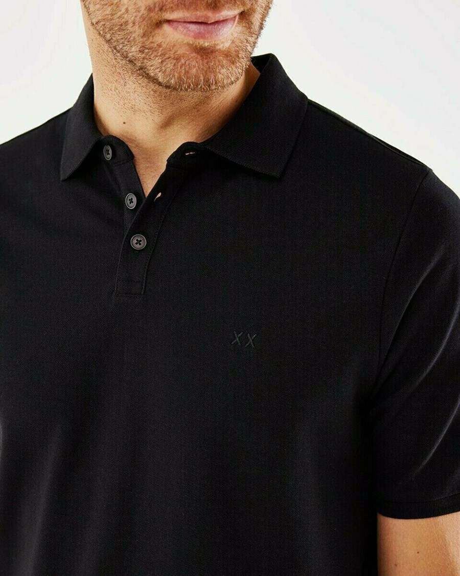 Mexx Pique polo Black Czarne | UMLZS6012