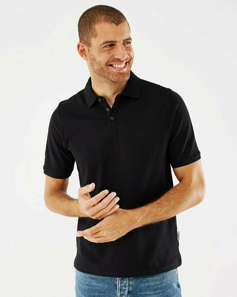 Mexx Pique polo Black Czarne | UMLZS6012