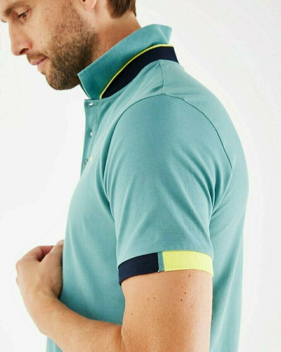 Mexx Pique polo Dark Mint Zielone | GUFEX7246