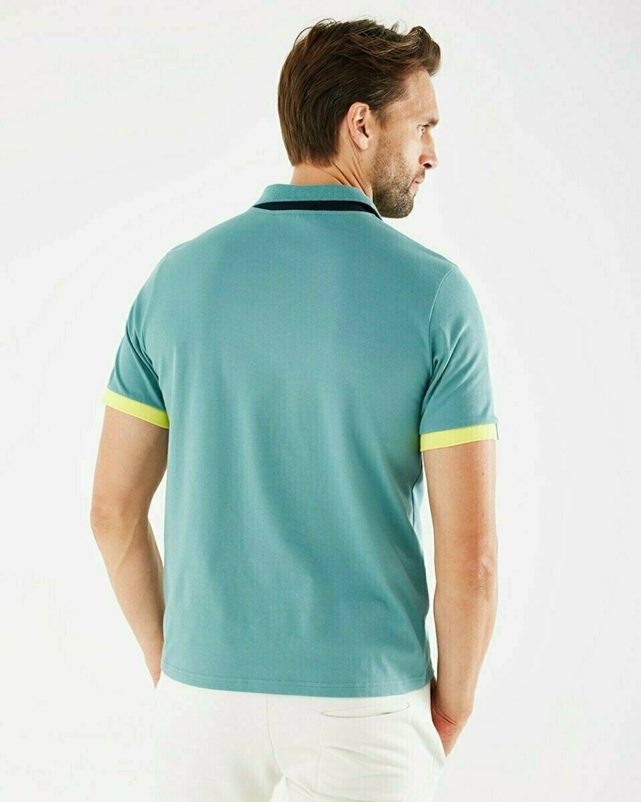 Mexx Pique polo Dark Mint Zielone | GUFEX7246