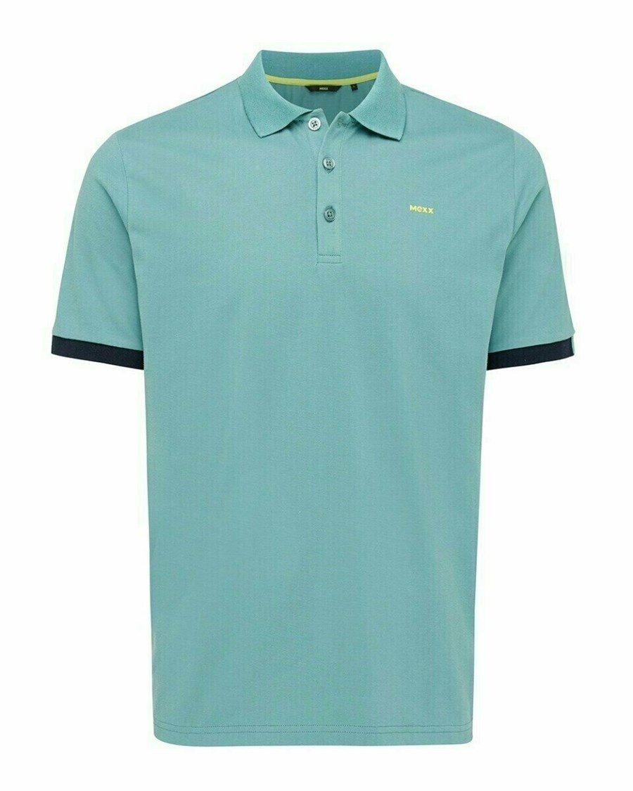 Mexx Pique polo Dark Mint Zielone | GUFEX7246