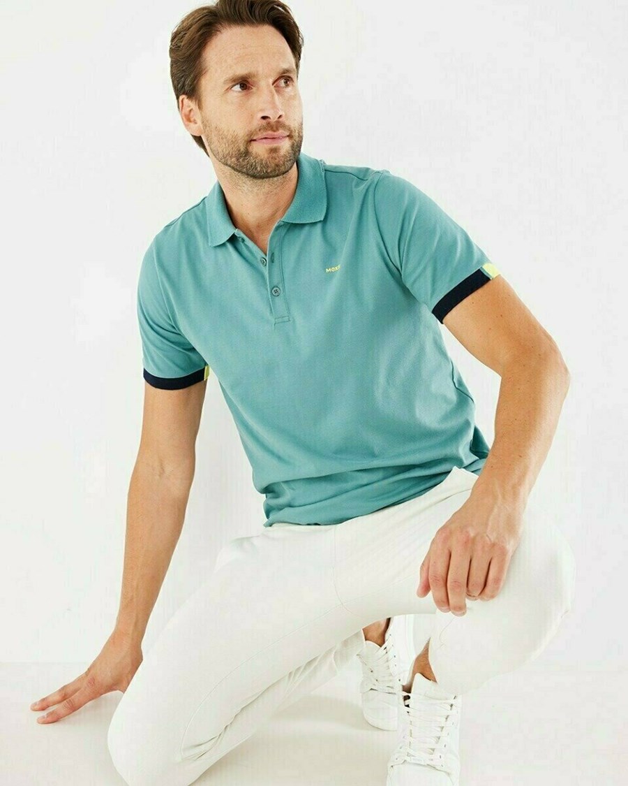 Mexx Pique polo Dark Mint Zielone | GUFEX7246