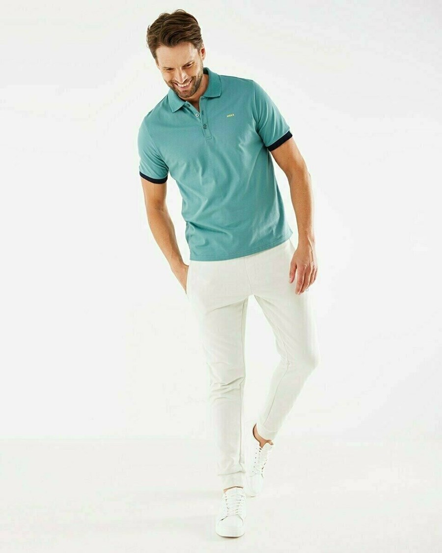 Mexx Pique polo Dark Mint Zielone | GUFEX7246