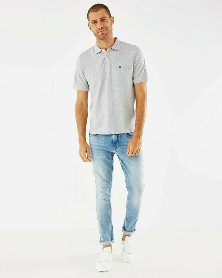 Mexx Pique polo Grey Melee Szare | EYADH8694