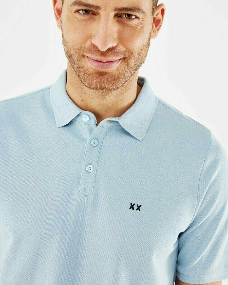 Mexx Pique polo Light Blue Niebieskie | BSYOC8457