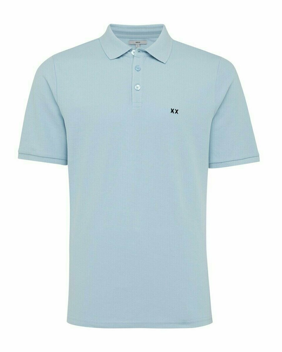 Mexx Pique polo Light Blue Niebieskie | BSYOC8457