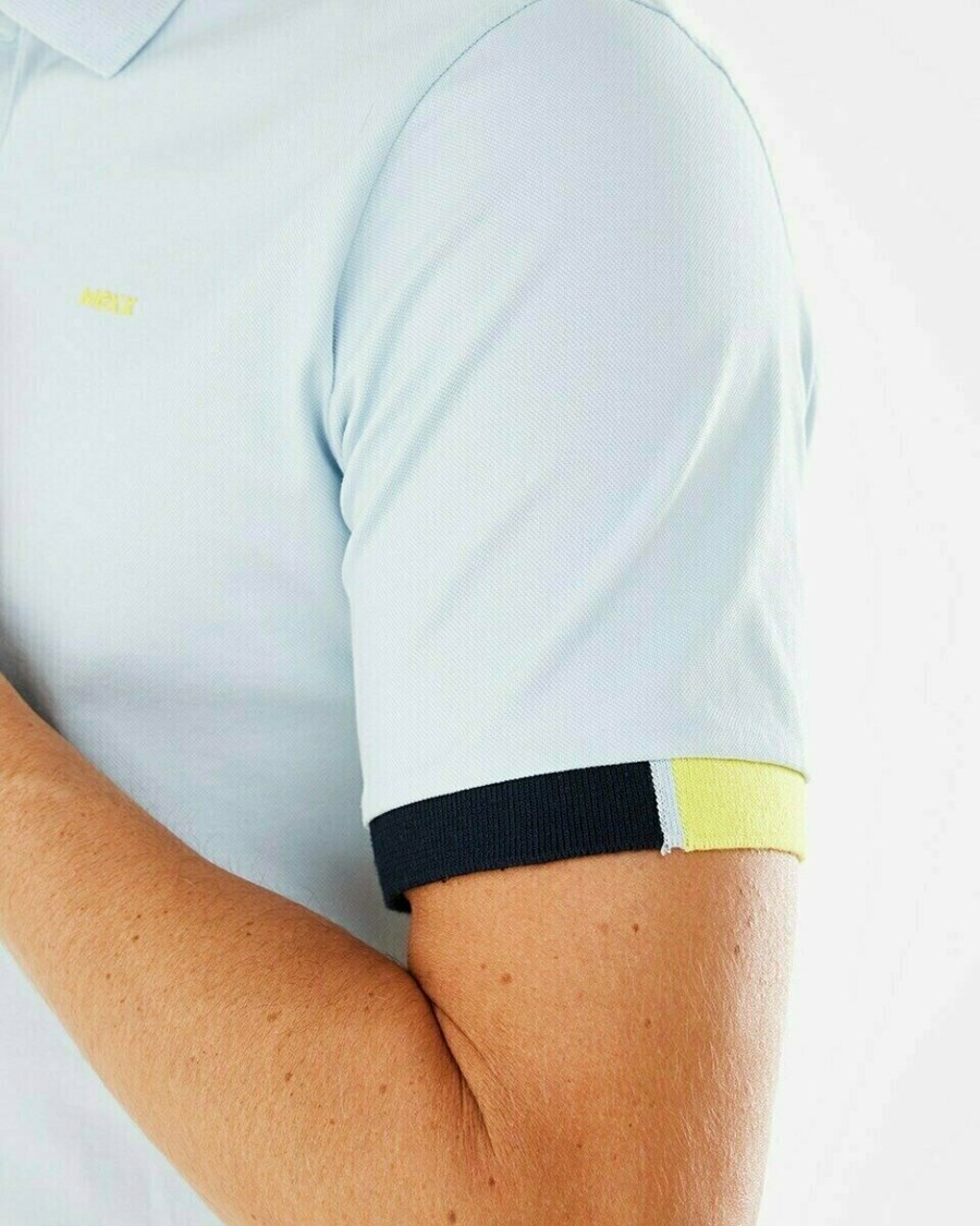 Mexx Pique polo Light Blue Niebieskie | UGNDI3427