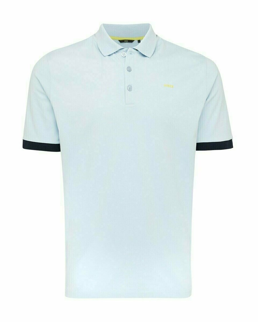 Mexx Pique polo Light Blue Niebieskie | UGNDI3427