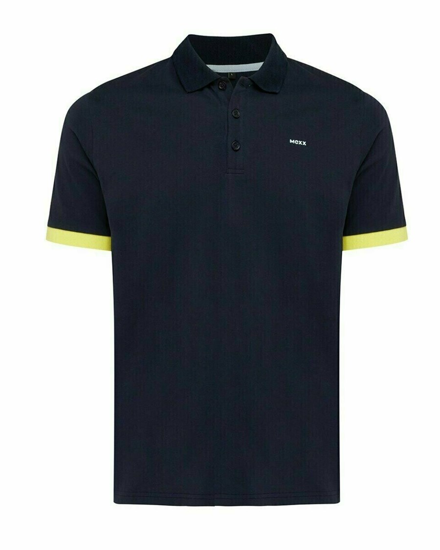 Mexx Pique polo Navy Granatowe | XBEOI4053