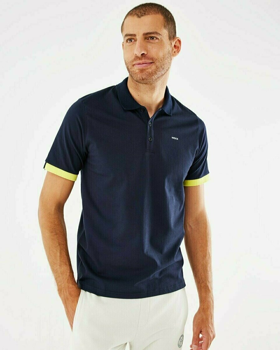 Mexx Pique polo Navy Granatowe | XBEOI4053