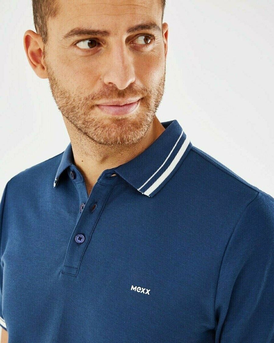 Mexx Pique polo Navy Niebieskie | UEPCR5821